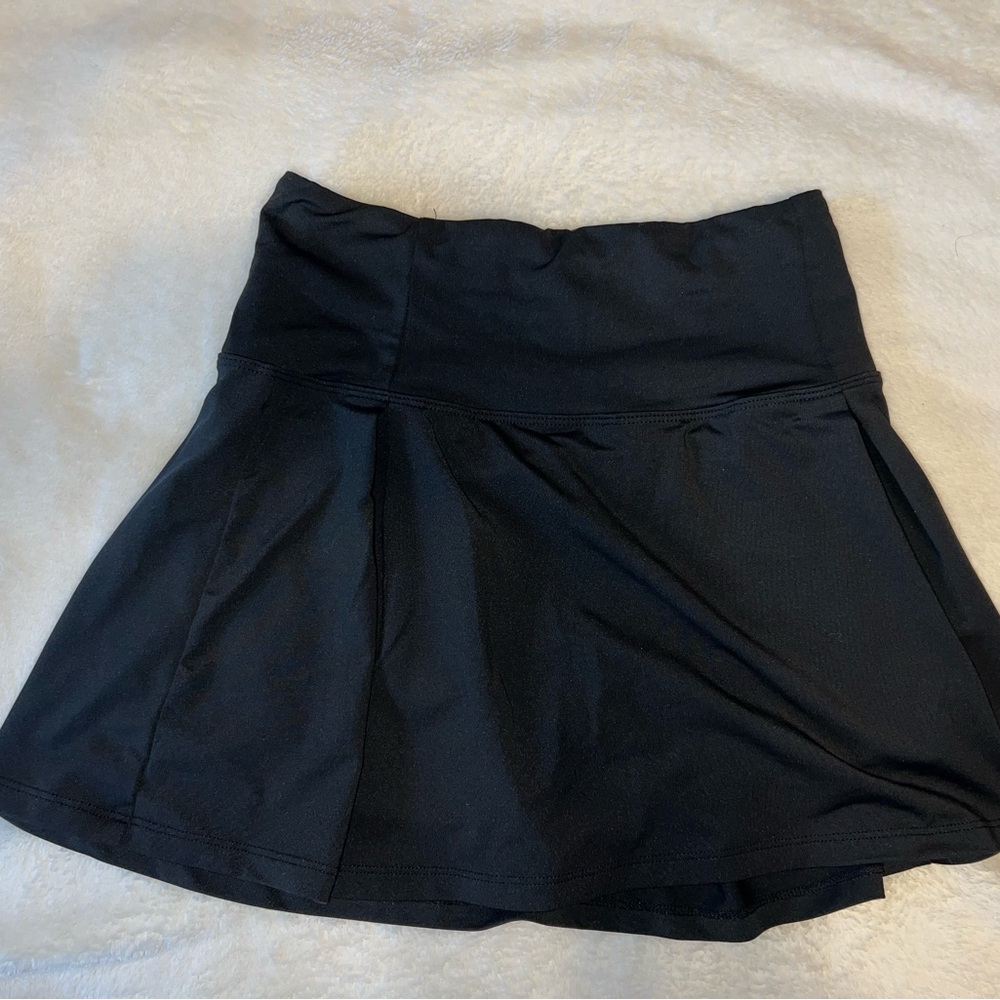 SHEIN Black Skater Mini Skirt Pleated Casual